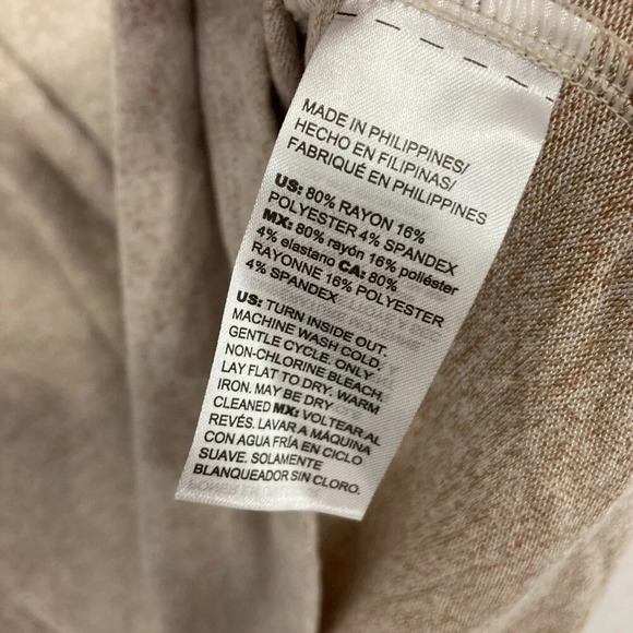 New Chico's Oat Meal Fuzzy Soft Knit Crew Neck Stretch Pullover Top Large/2 - Picture 8 of 10